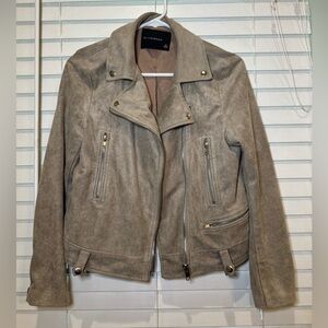 Olivaceous Faux Suede Jacket